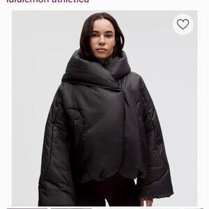Lululemon insulated hooded wrap jacket, Black size 8.